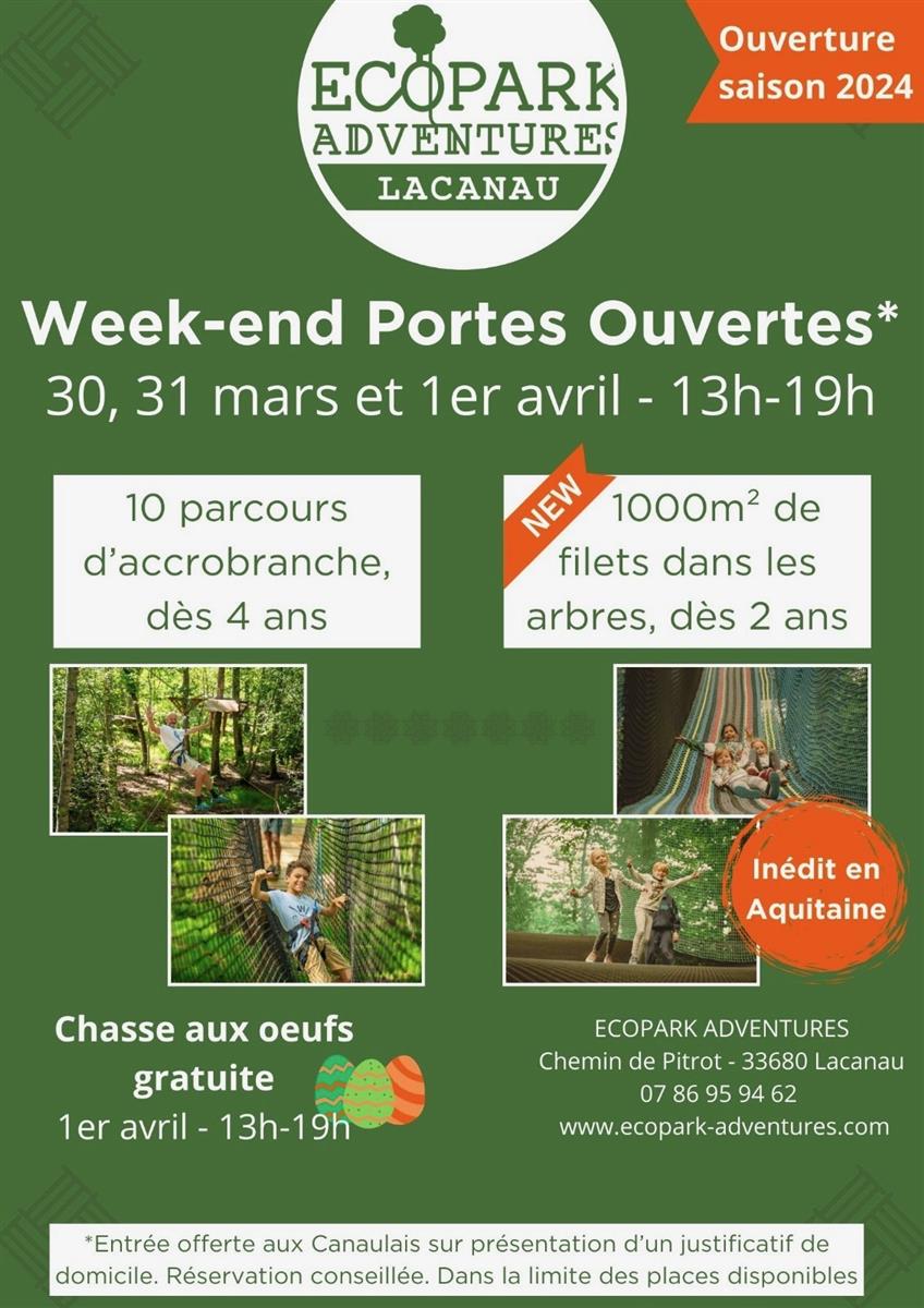 Week-end portes ouvertes à Ecoparc Adventures  ...