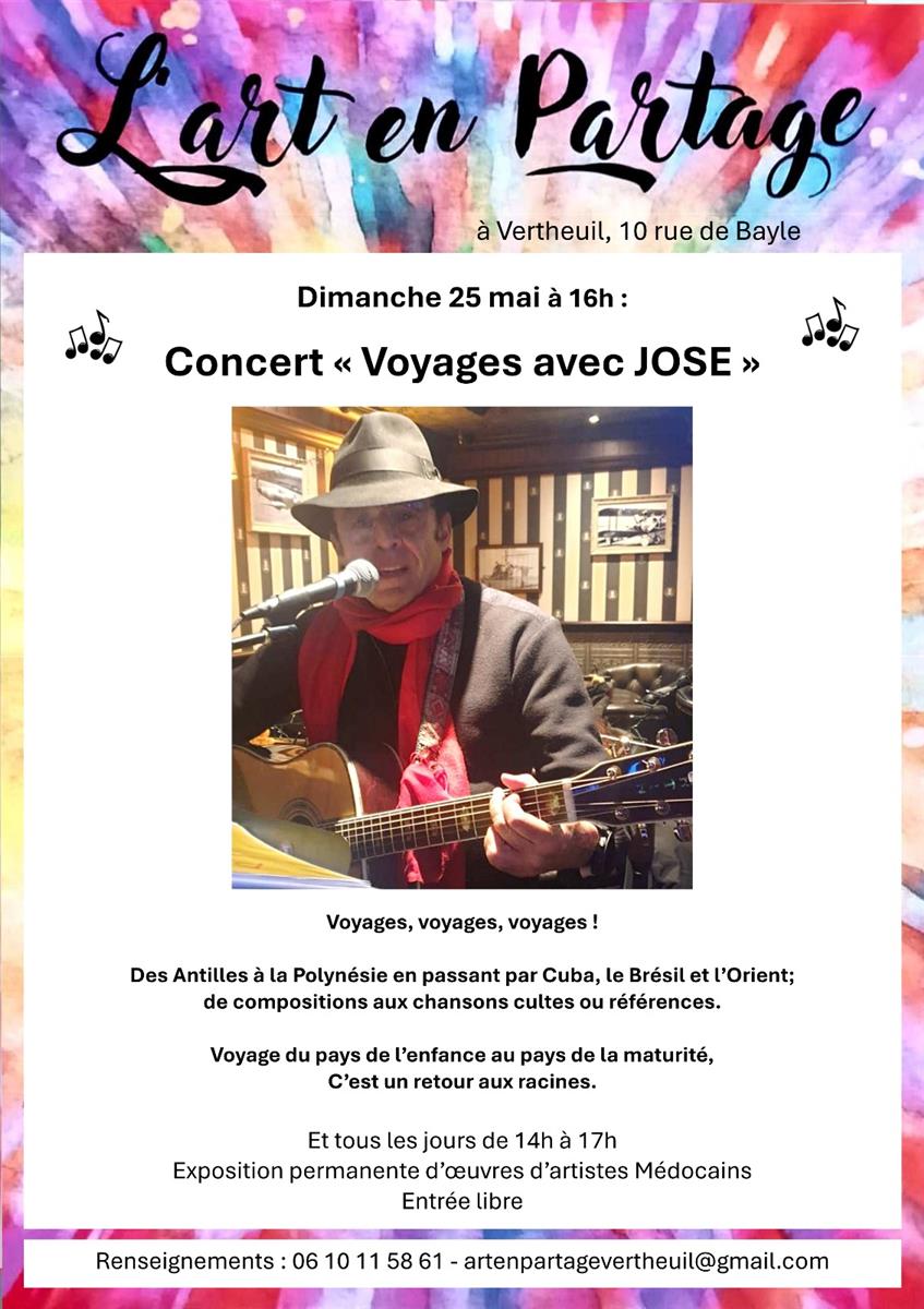 Concert "Voyages avec José" à Vertheuil