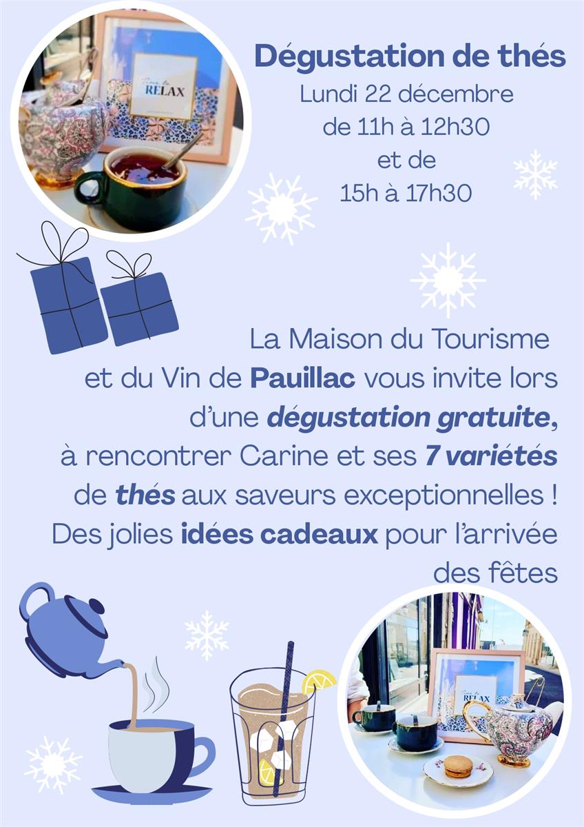 Dégustation de thés à Pauillac