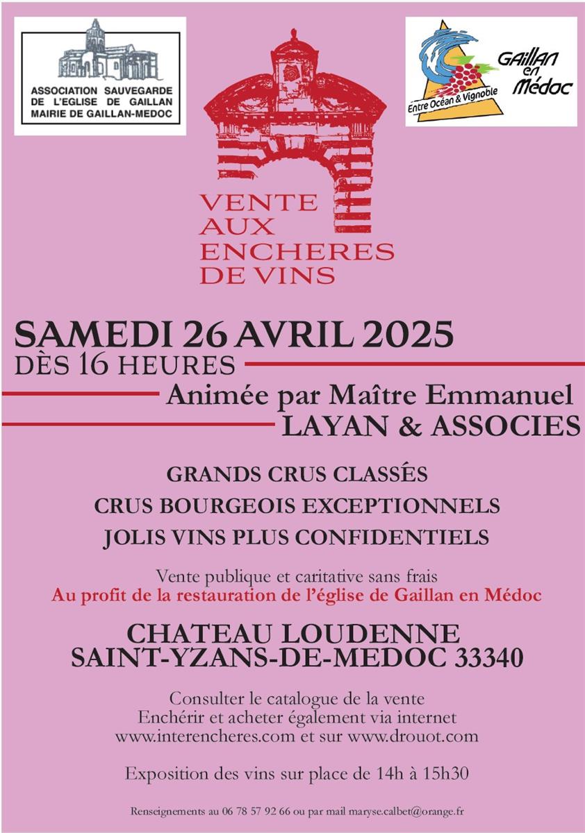 Vente caritative de vins