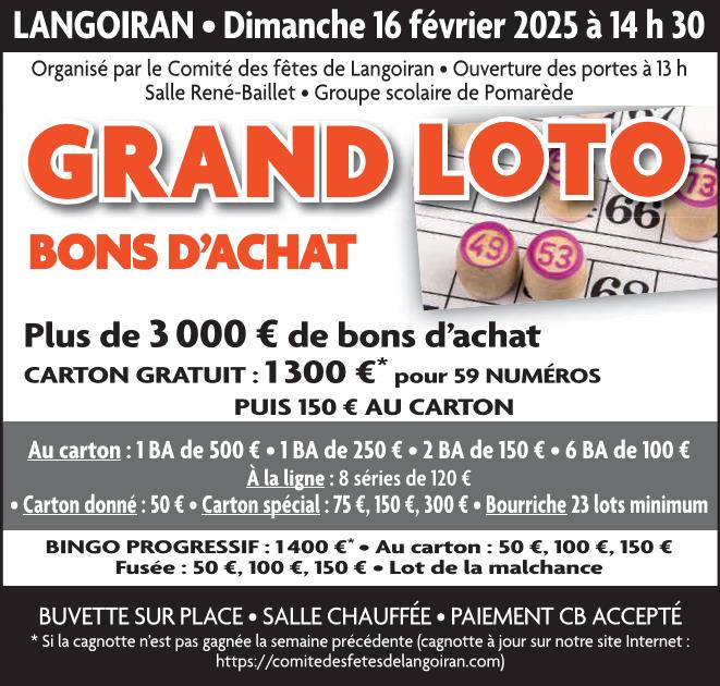 GRAND LOTO SPECIAL BON D ACHATS 46 LOTS+JEUX
