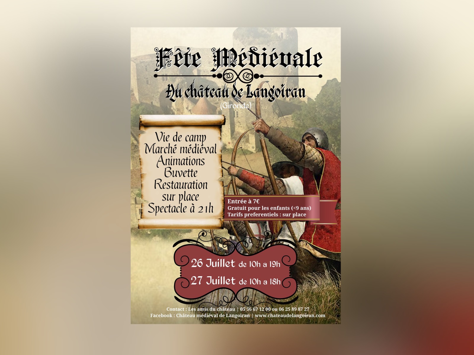 Fête médiévale au château de Langoiran