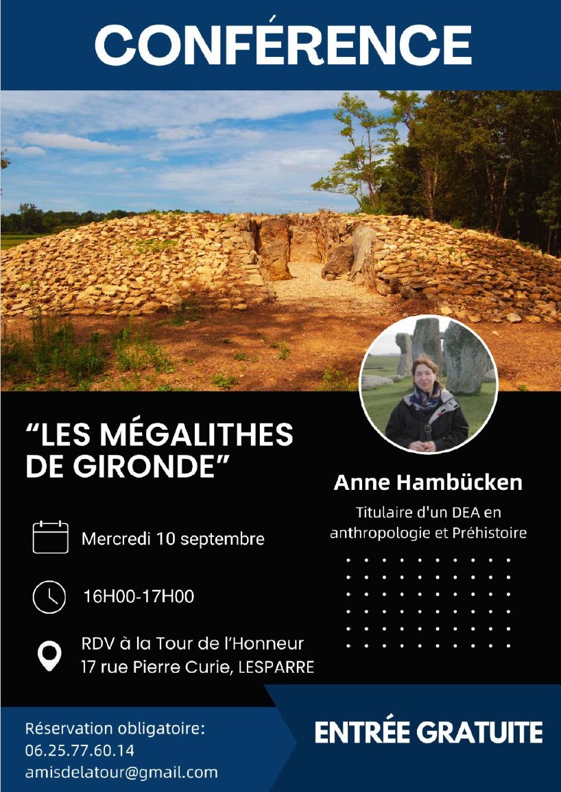 Conférence : les mégalithes de Gironde.
