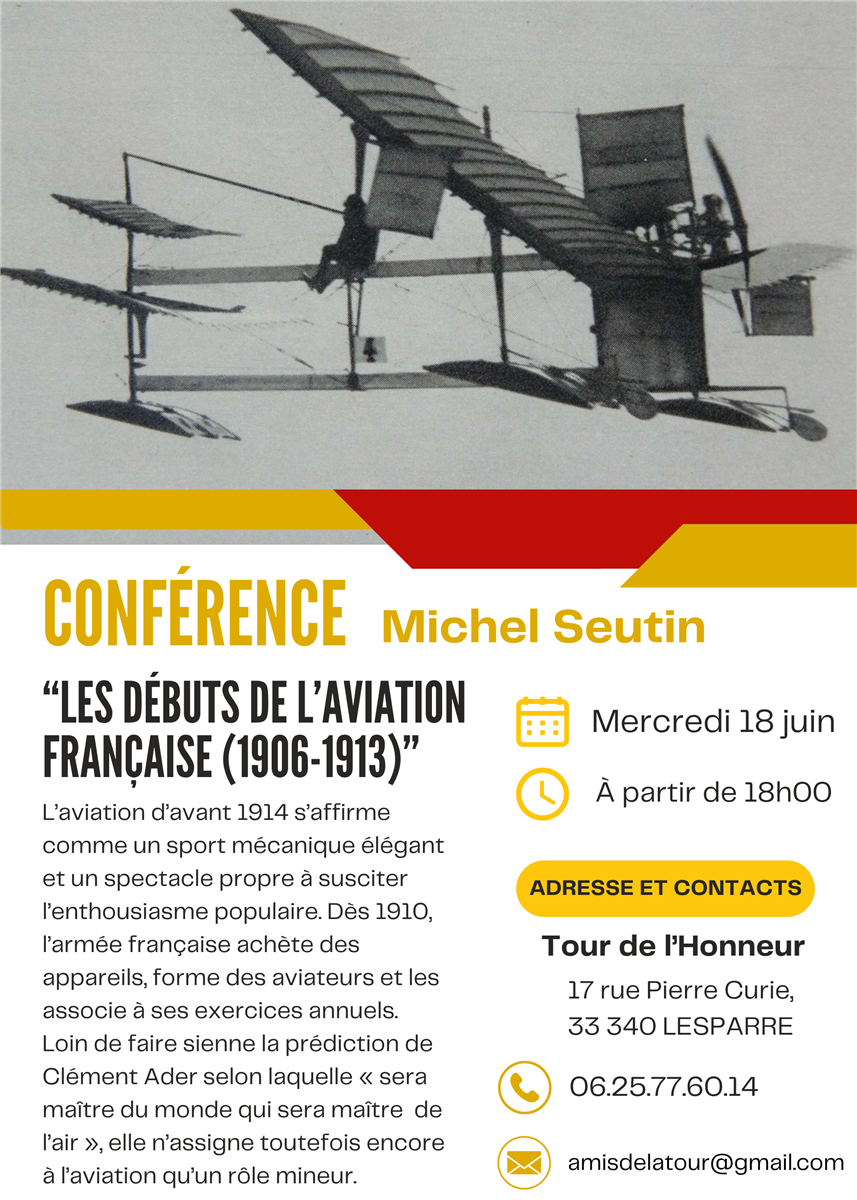 Conférence : les débuts de l'aviation français ...