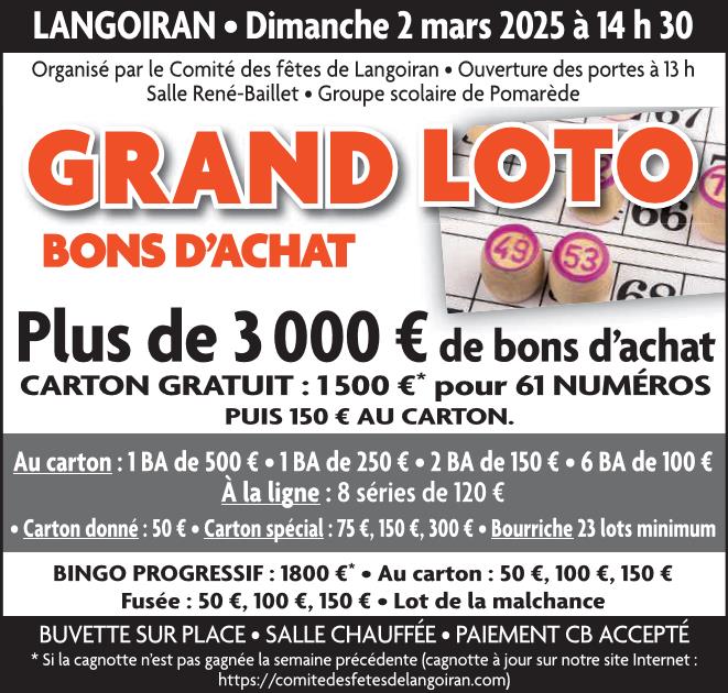 GRAND LOTO SPECIAL BON D ACHATS 46 LOTS+JEUX