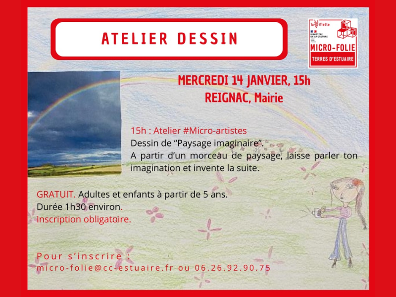 Atelier dessin avec la micro folie