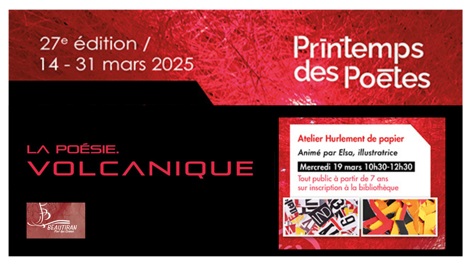 Printemps des Poètes : atelier "Hurlement de p ...