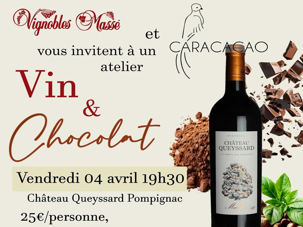 Atelier vin et chocolat au Château Queyssard