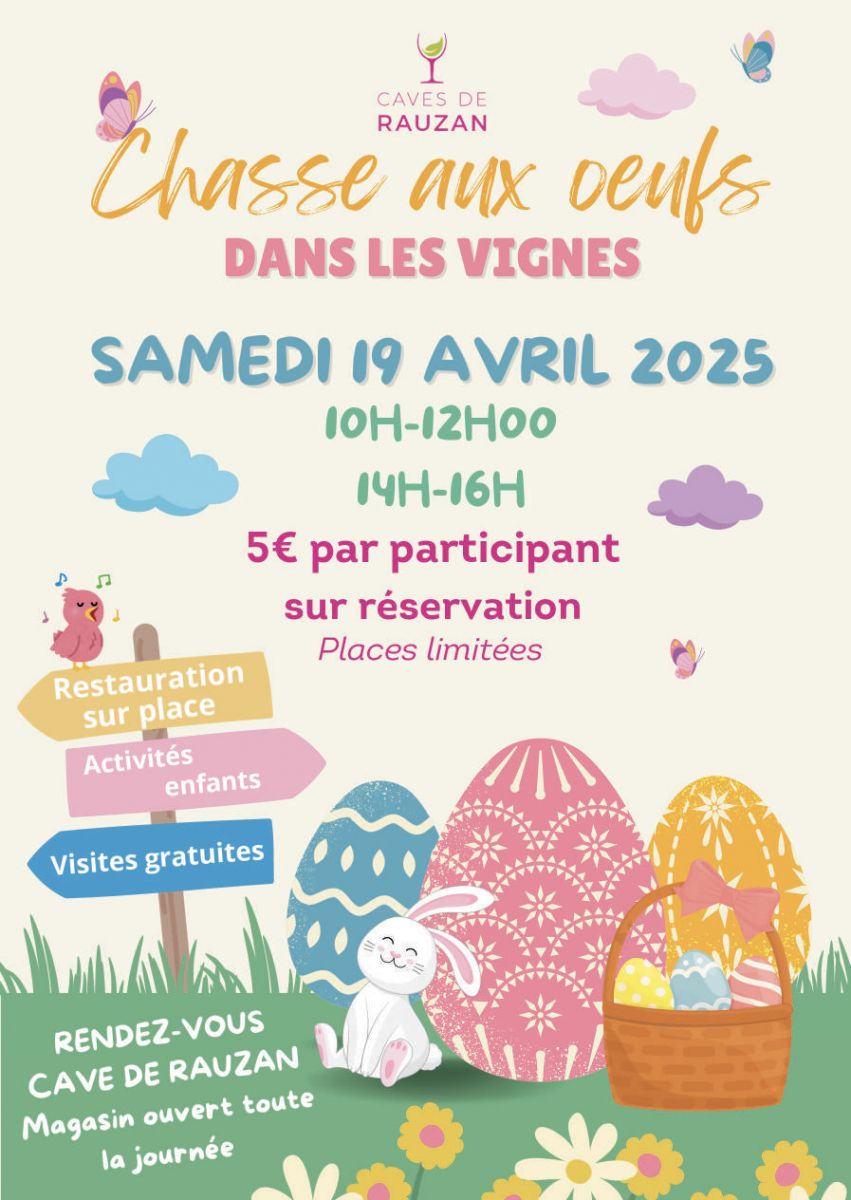 Chasse aux oeufs dans les vignes - Caves de Rauzan