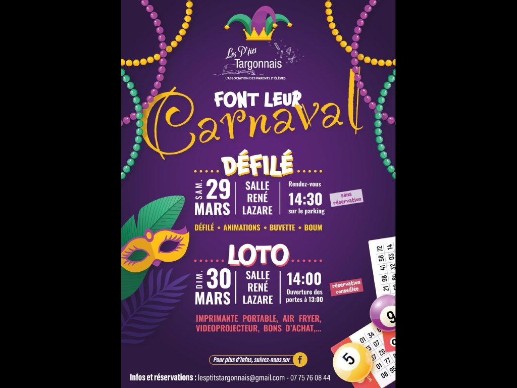 Les petits Targonnais font leur Carnaval.