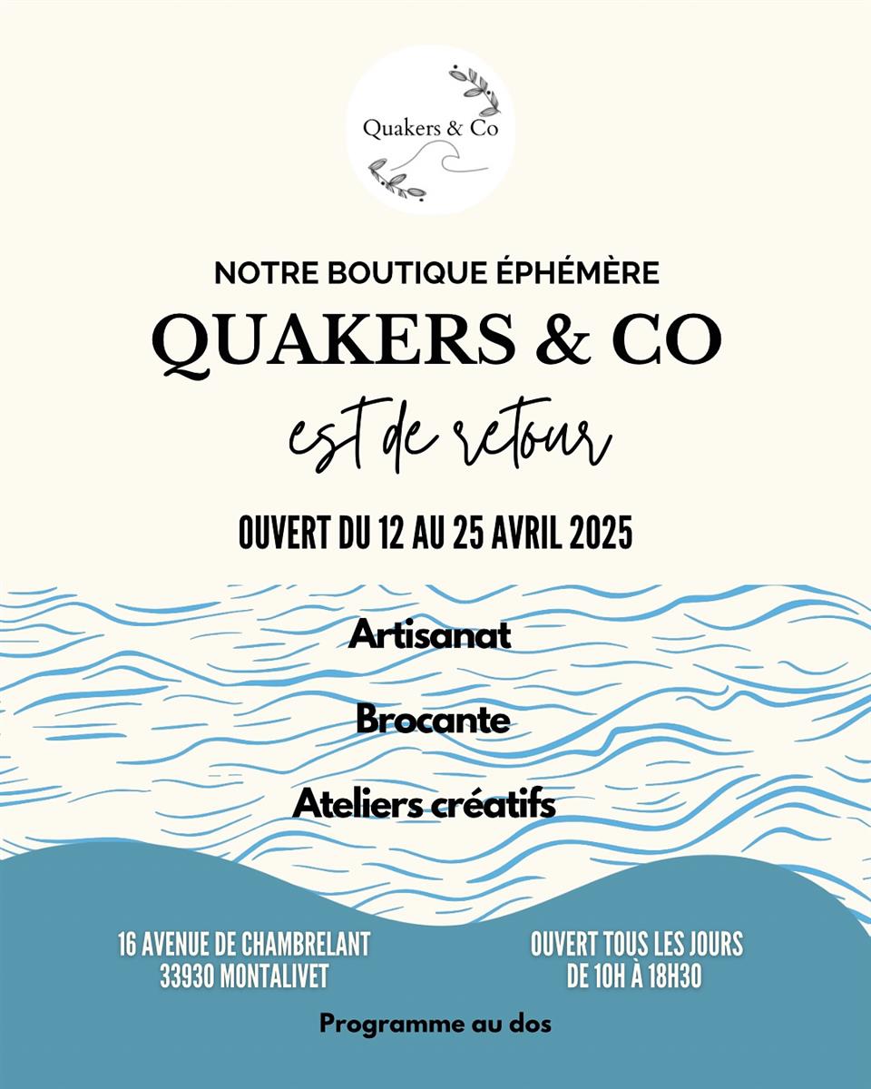 Boutique éphémère - Quakers & Co