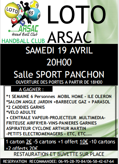 super loto du handball club d' ARSAC
