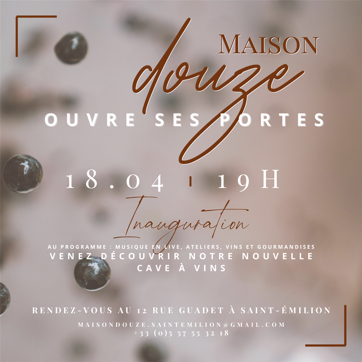 Inauguration cave à vins - Maison Douze