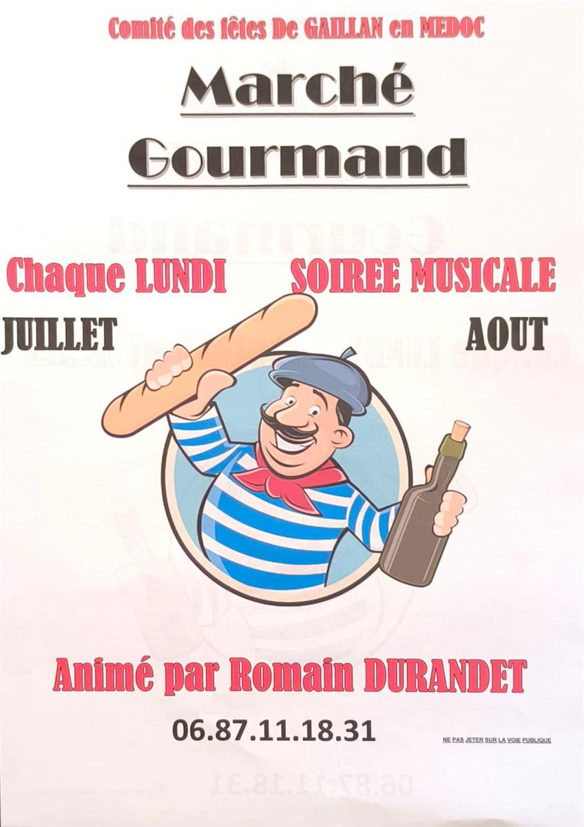 Marchés nocturnes et gourmands à Gaillan-Médoc