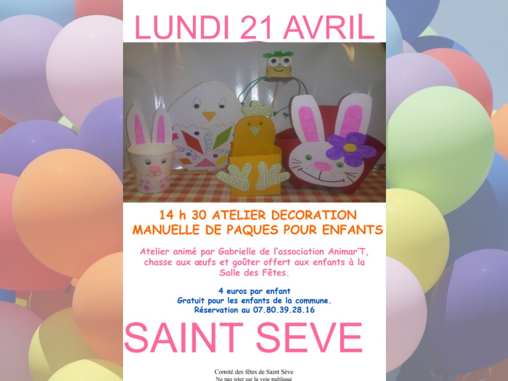 Atelier décoration de Pâques