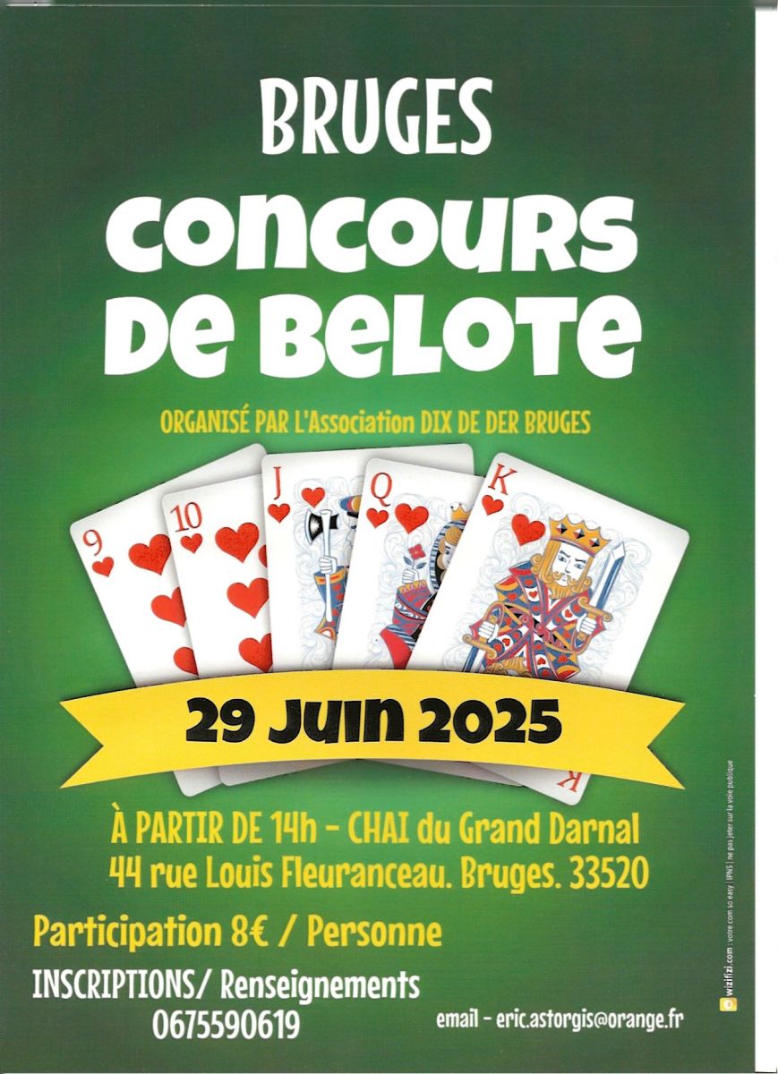 Grand Concours de Belote Dix de Der Bruges Tro ...