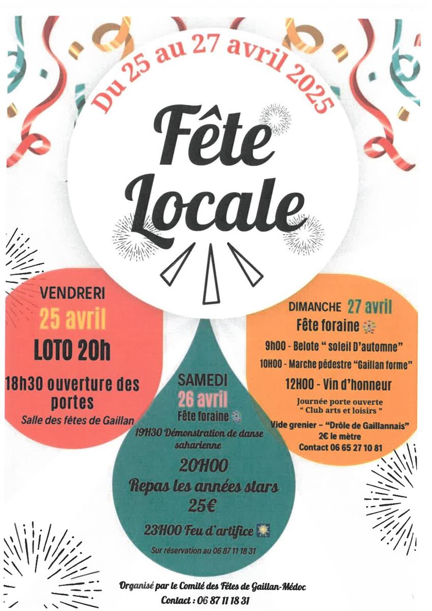 Fêtes locales de Gaillan-en-Médoc
