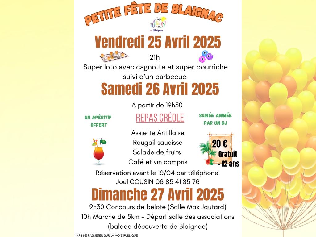 La petite fête de Blaignac