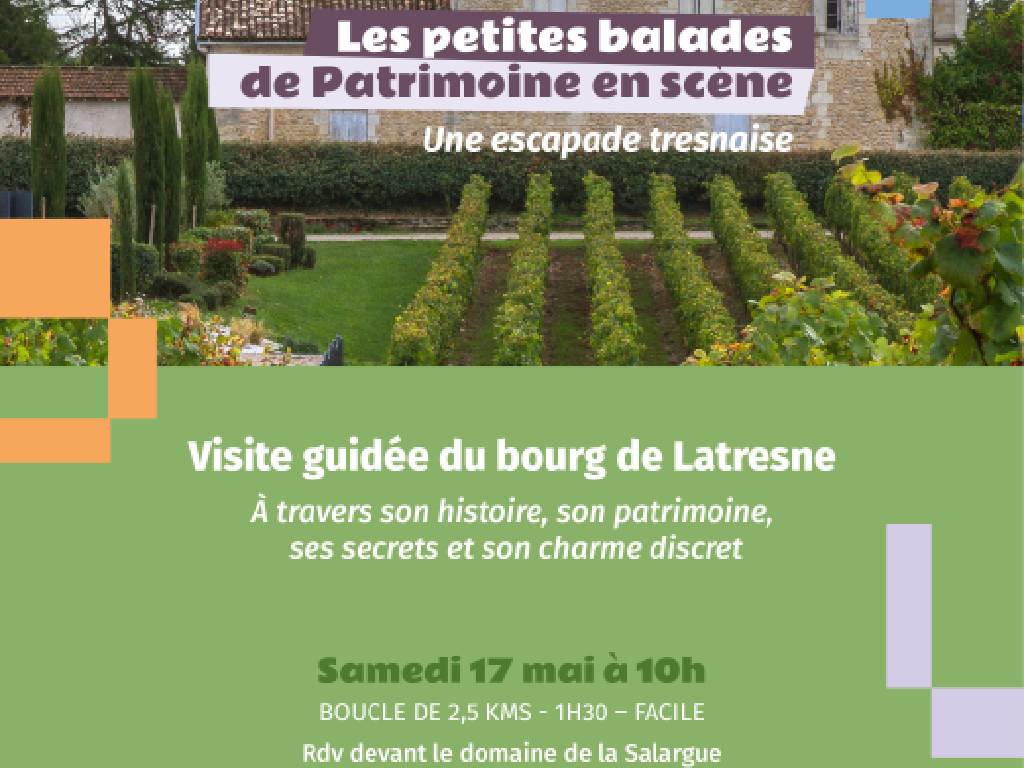 Patrimoine en scène : Visite du bourg de Latresne