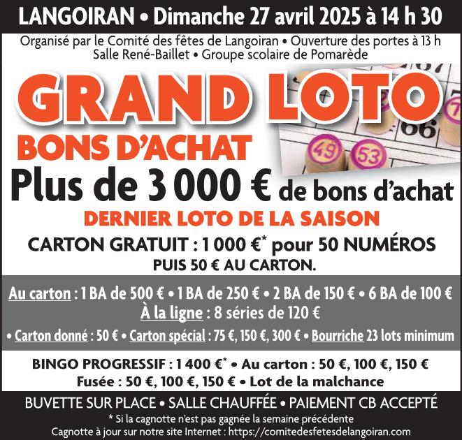 GRAND LOTO SPECIAL BON D ACHATS 46 LOTS+JEUX