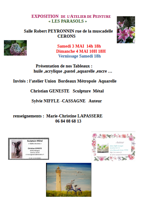 Exposition de l'atelier de peinture "Les Parasols"