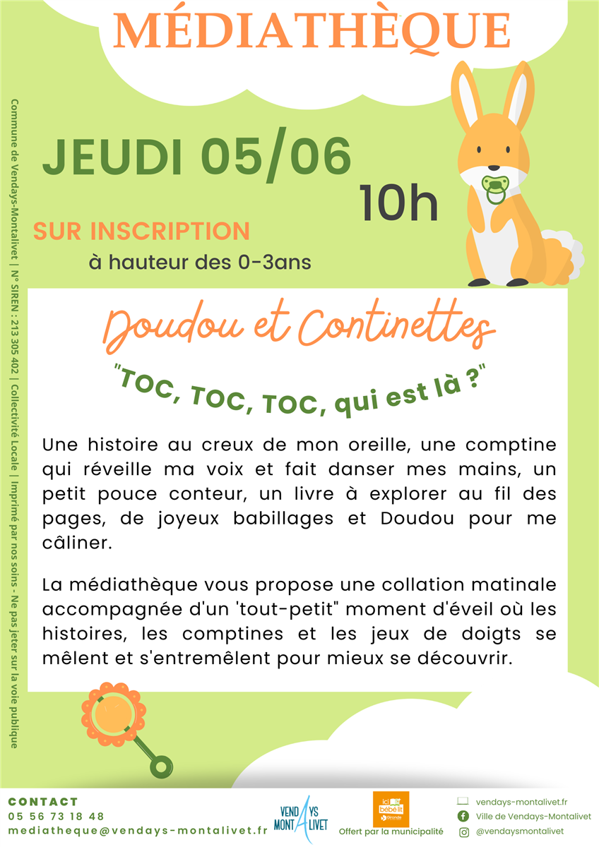 Doudou et Continettes : Lectures et collation