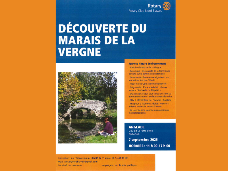 Découverte du Marais de la Vergne - Rotary Club