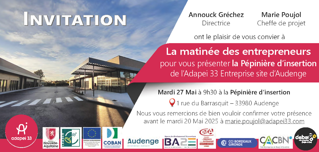 INVITATION – MATINÉE DES ENTREPRENEURS