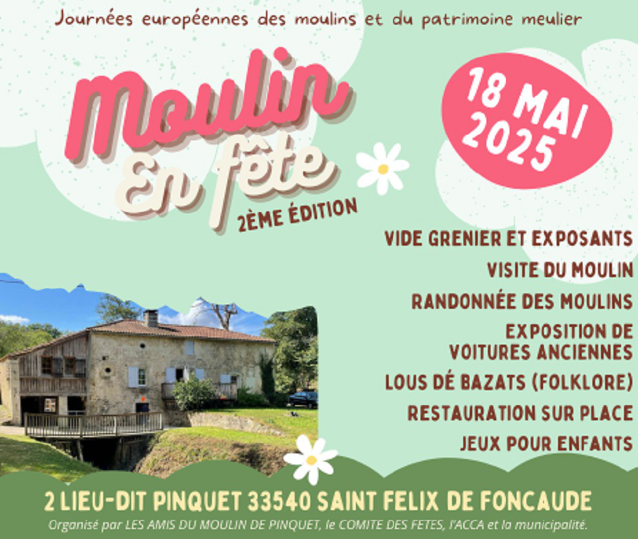 Visite du moulin à eau de Saint-Félix-de-Foncaude