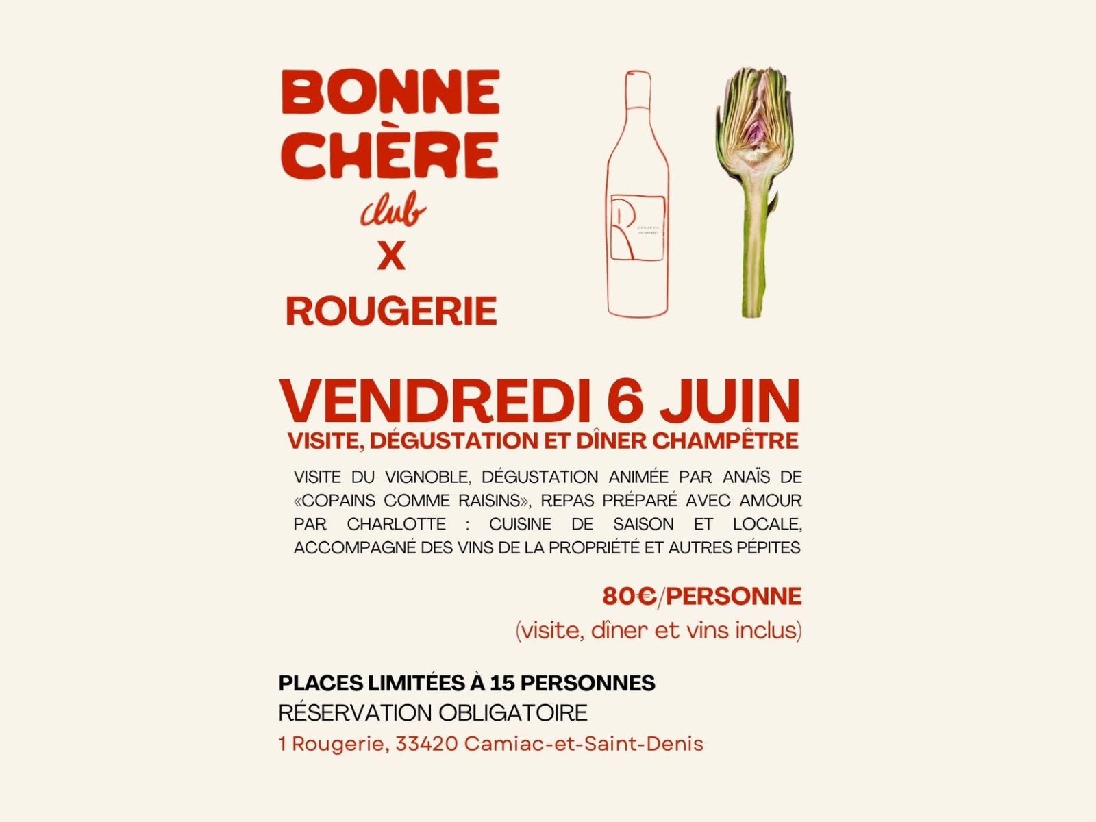 Visite, dégustation et dîner champêtre – Rouge ...