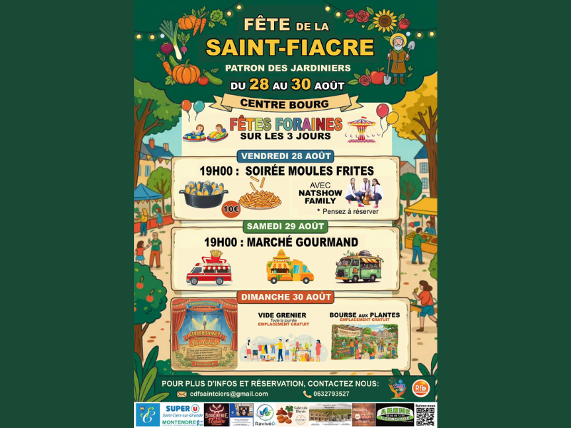 Fête de la Saint Fiacre St Ciers