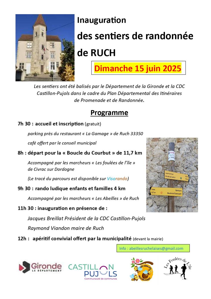 Inauguration des sentiers de randonnée de RUCH