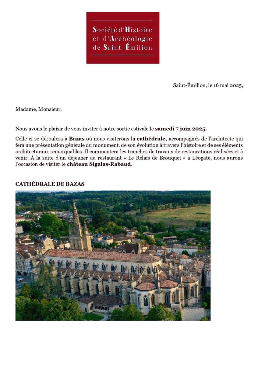 Sortie estivale organisée par La Société d'His ...