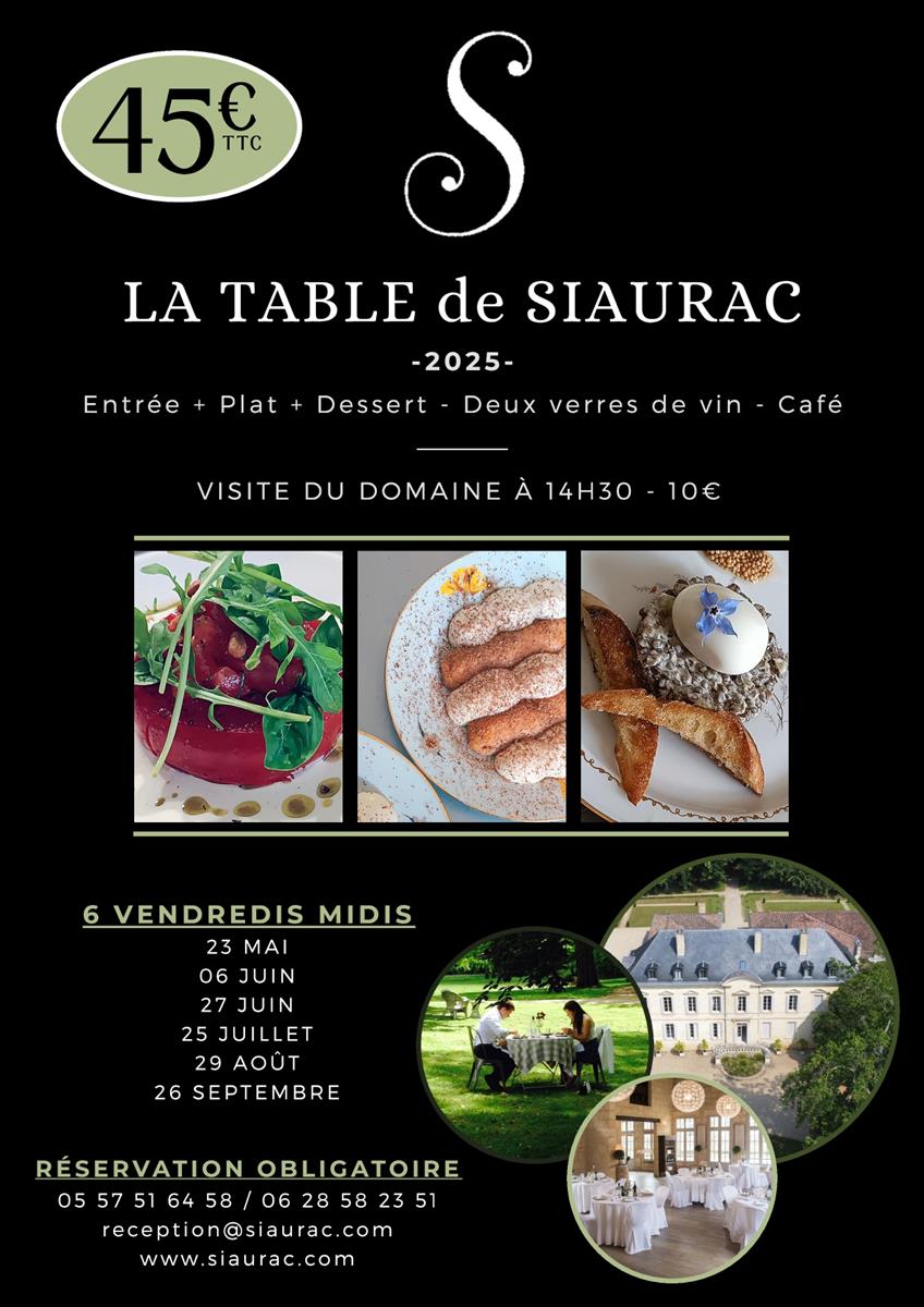Déjeuner à la Table de Siaurac