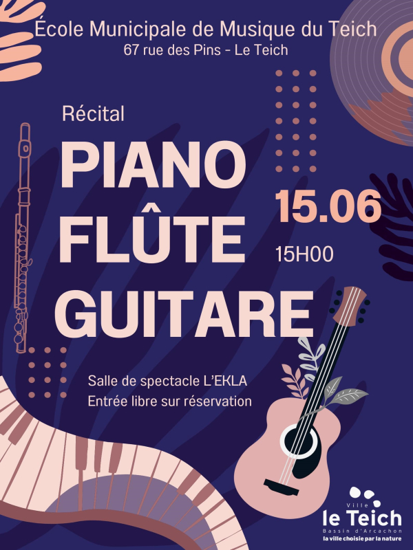 Récital de piano, flûte & guitare.