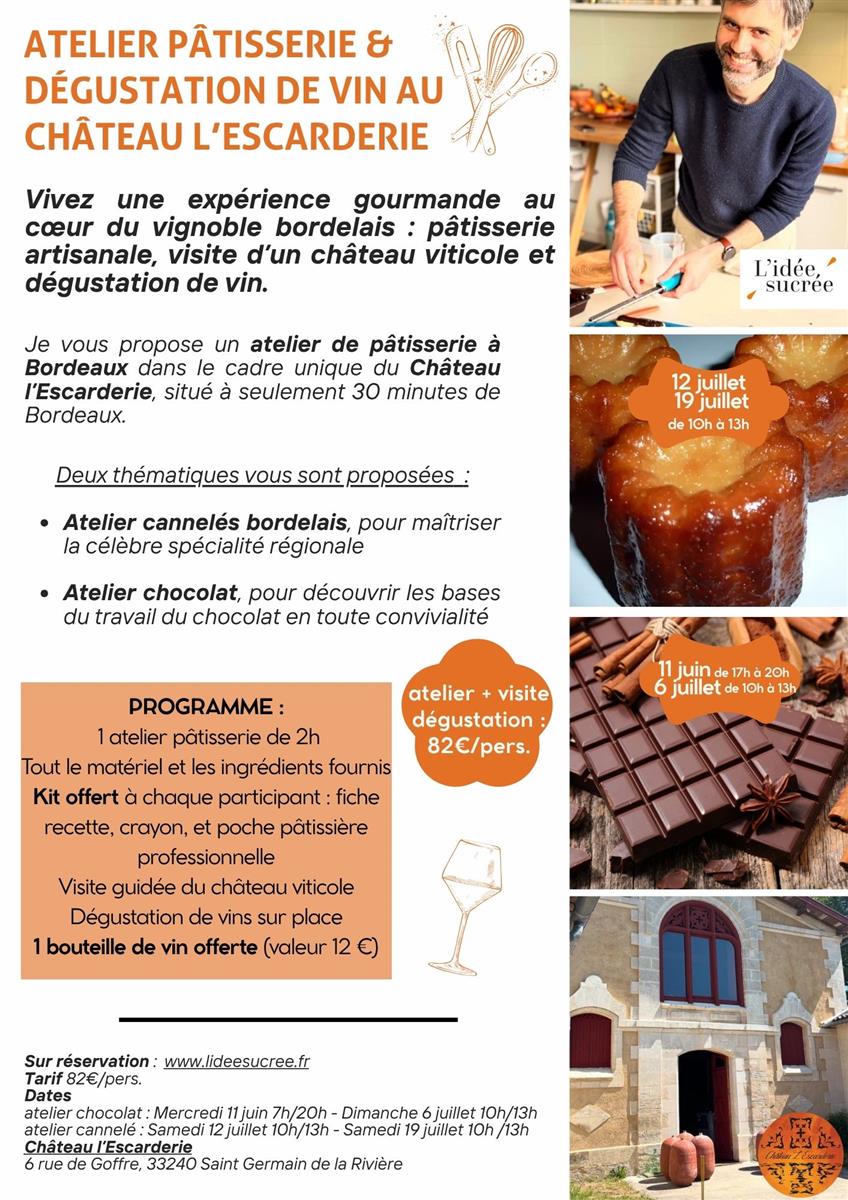 Atelier pâtisserie et dégustation de vin au Ch ...