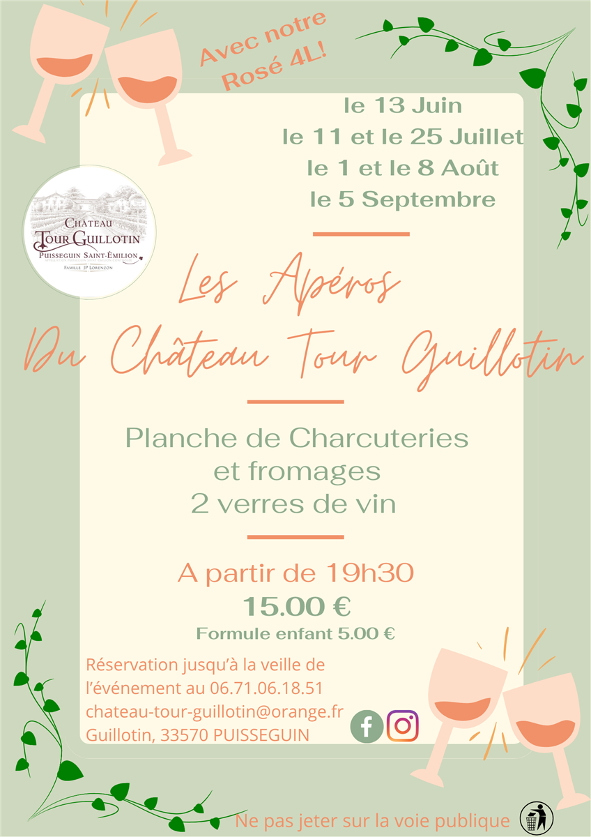 Les Apéros du Château Tour Guillotin