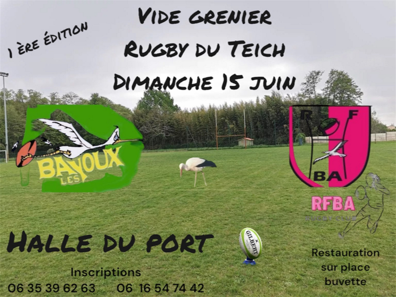 Vide grenier du Rugby du Teich.