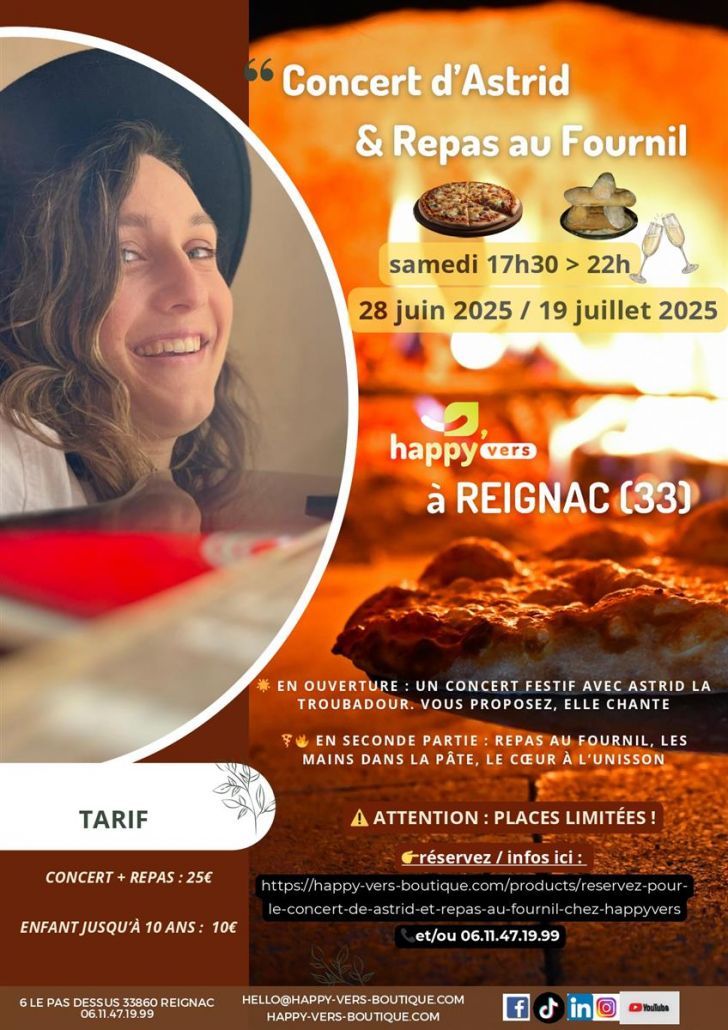Concert & Repas au Fournil – avec Astrid la Tr ...