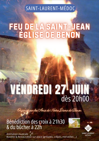 Feu de la Saint-Jean - Eglise de Benon