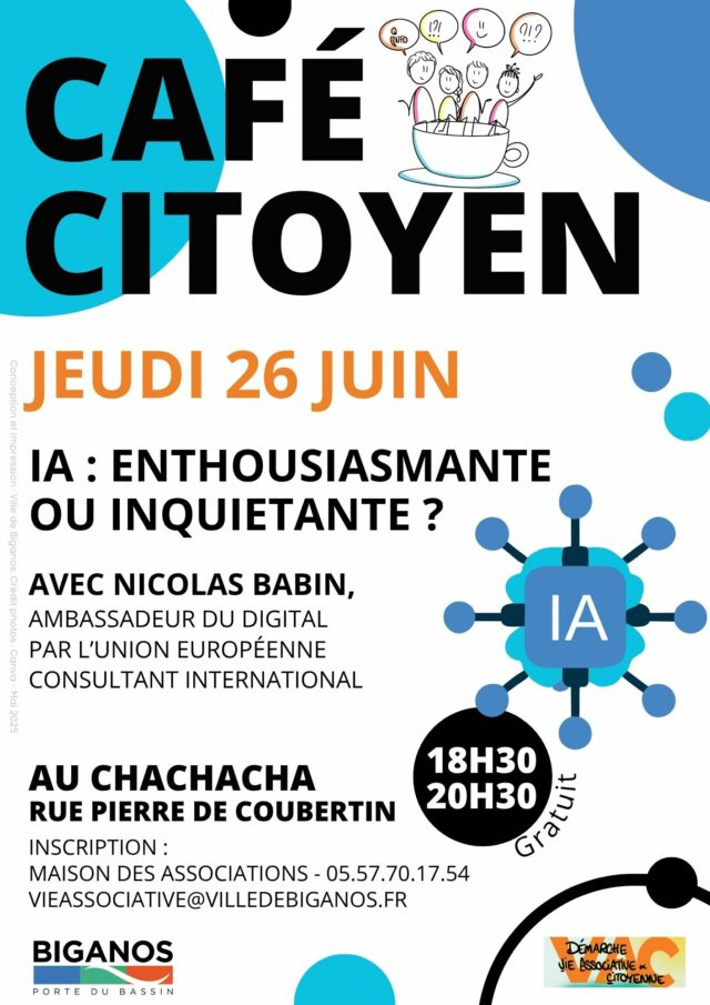 Café citoyen : IA, enthousiasmante ou inquiétante