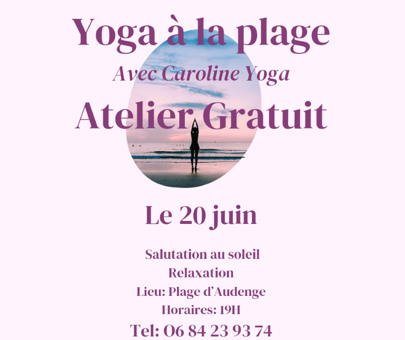 Yoga à la plage, atelier gratuit