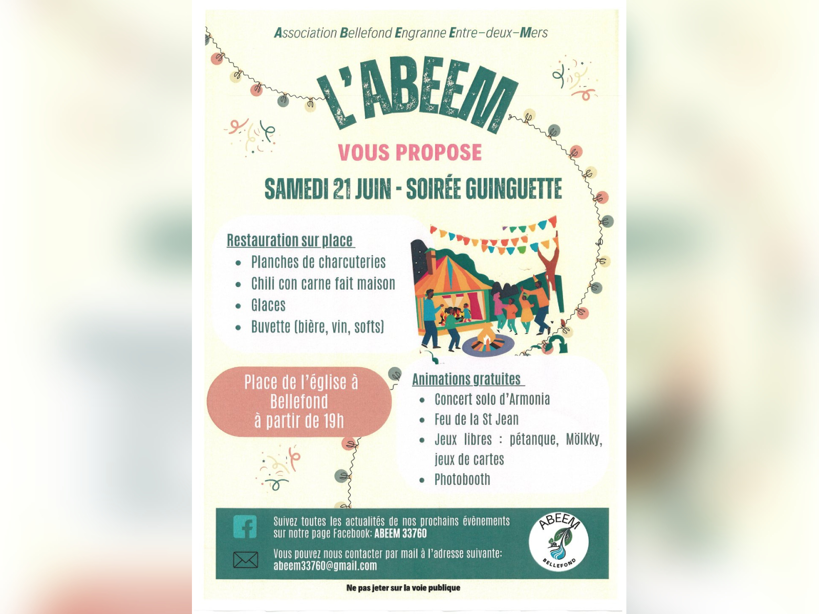 Soirée Guinguette fête de la musique