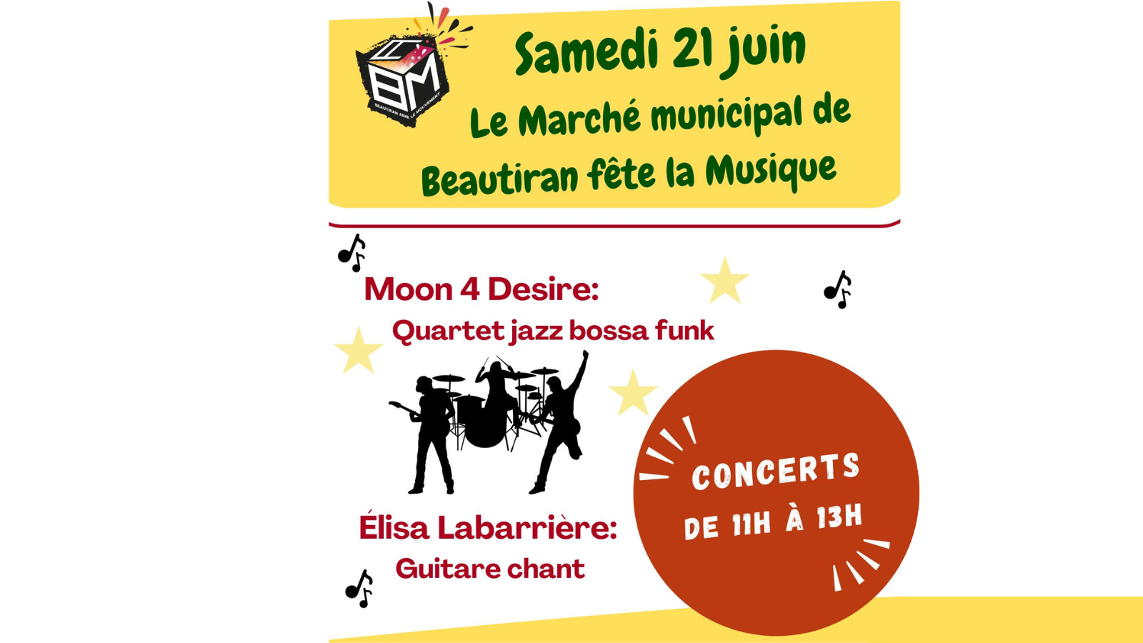 Le Marché municipal de Beautiran fête la musique