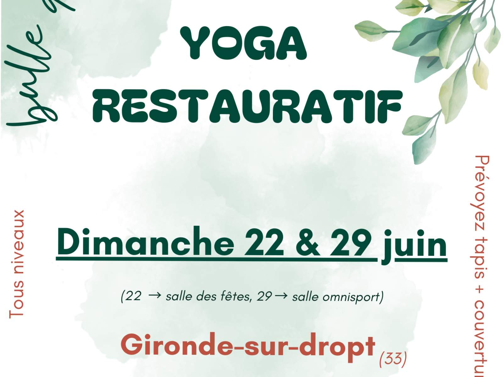 Séance de Yin Yoga Restauratif