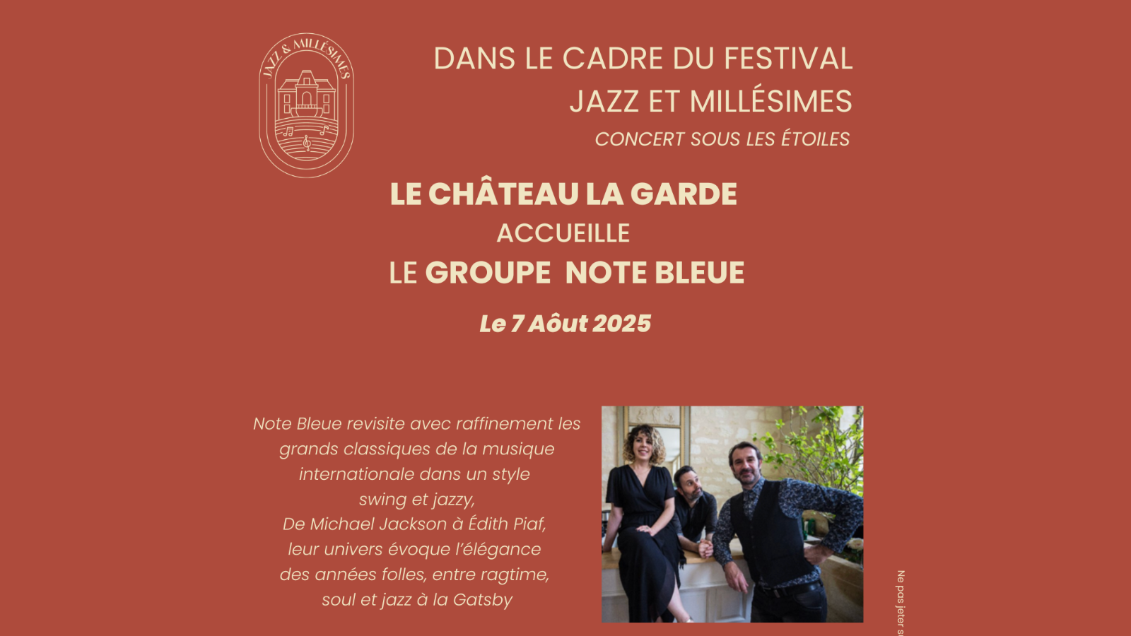 Jazz et Millésimes au Château la garde
