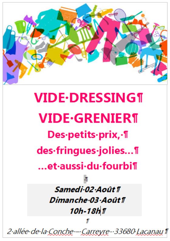 Vide-dressing des copines