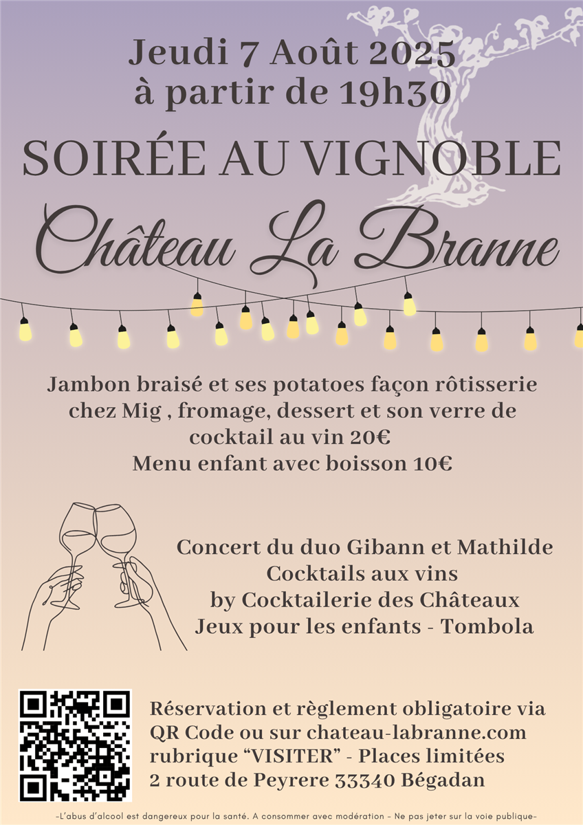 Soirée au vignoble