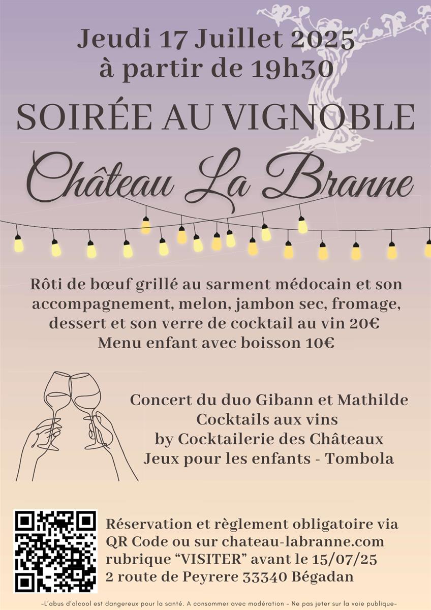 Soirée au vignoble