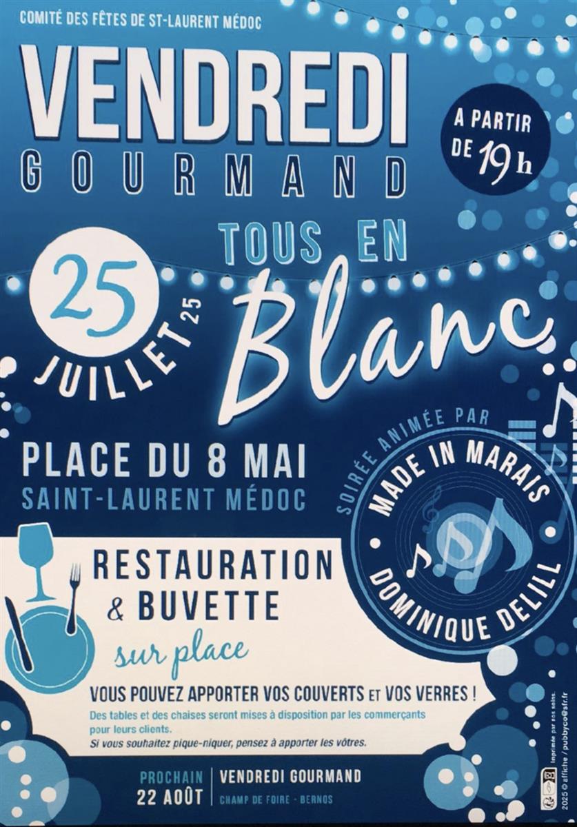 Marché gourmand Tous en Blanc
